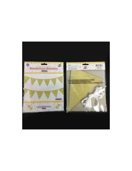 BANDERINES DORADOS GLITTER 360 cm BADO02