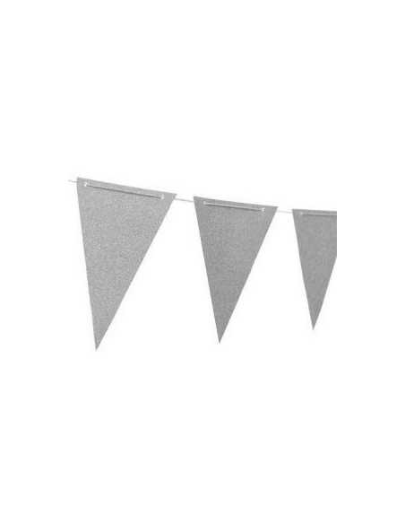 BANDERINES PLATEADO GLITTER 360 cm BAPL02