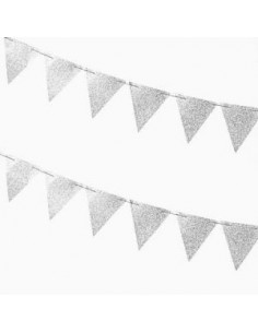 BANDERINES PLATEADO GLITTER 360 cm BAPL02 2