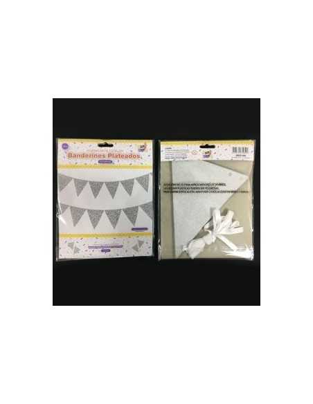 BANDERINES PLATEADO GLITTER 360 cm BAPL02