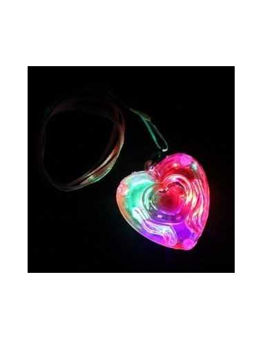 COLLAR CORAZON LUMINOSO LED C0N CORDON XLC02