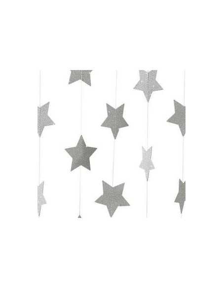ESTRELLITAS PLATEADAS GLITTER 150cm GUPL10