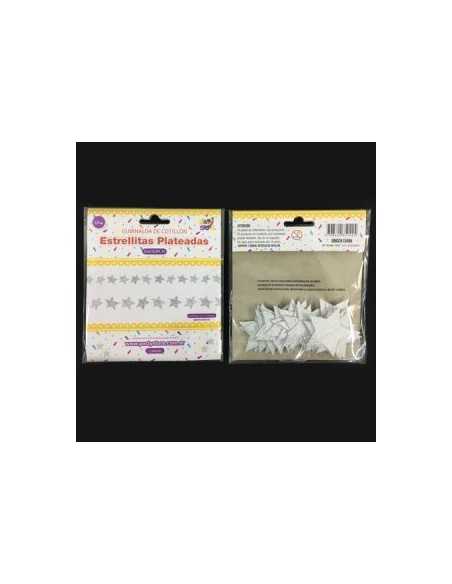 ESTRELLITAS PLATEADAS GLITTER 150cm GUPL10