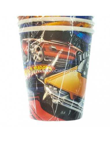 VASO POLIPAPEL HOT WEELS x10