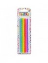 VELAS FINITAS 17cm TORNEADAS MULTICOLOR x24 VTSMU