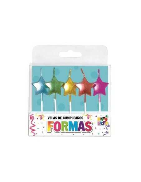 VELAS FORMA SET ESTRELLA METAL BLISTER x 5 PIEZA VS11