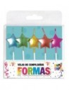 VELAS FORMA SET ESTRELLA METAL BLISTER x 5 PIEZA VS11