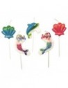 VELAS FORMA SET SIRENITAS x 5 PIEZAS VS15