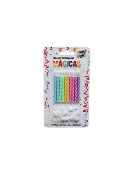 VELAS MAGICAS MULTICOLORES BLISTER x10 U VMMU