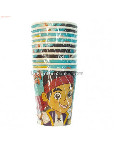 VASO POLIPAPEL JAKE EL PIRATA x10