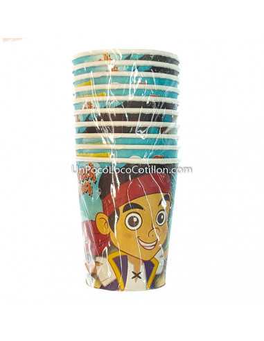 VASO POLIPAPEL JAKE EL PIRATA x10