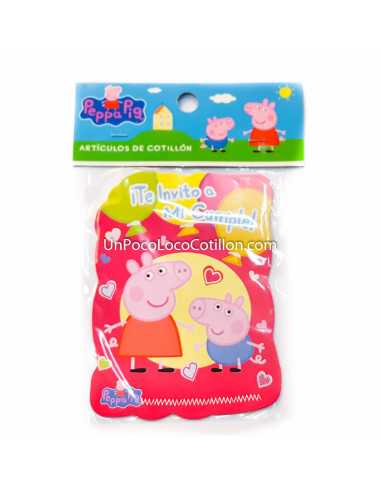 INVITACION CHICA PEPPA PIG x10