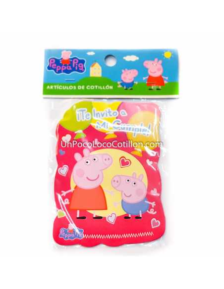 INVITACION CHICA PEPPA PIG x10